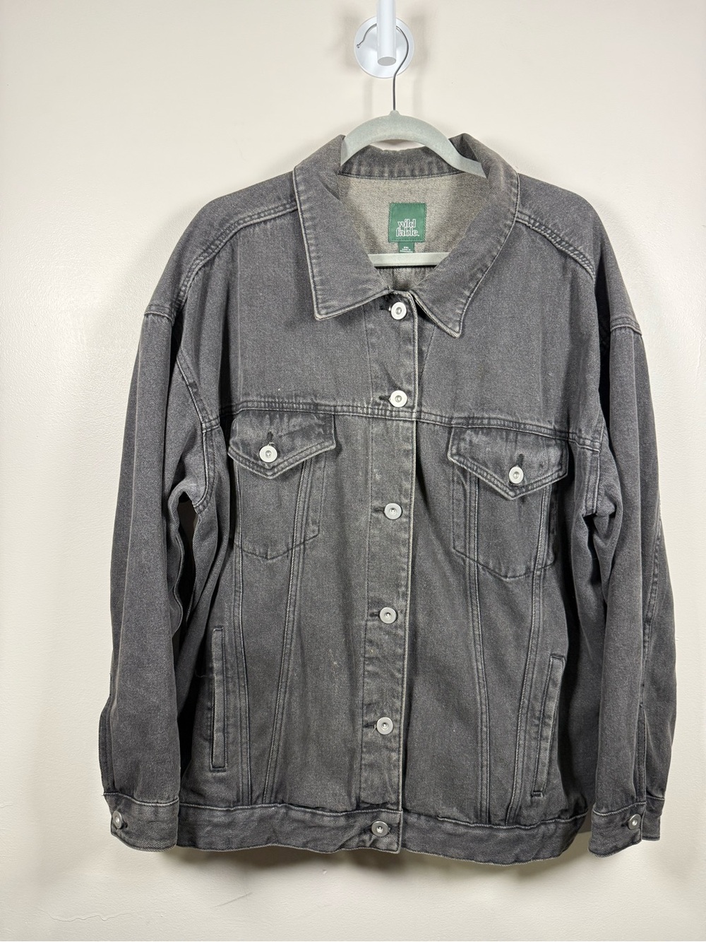 wild fable Washed Gray Denim Jacket